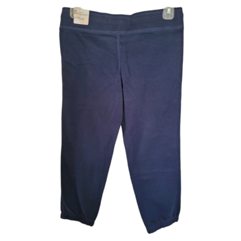 NWT Aeropostale Blue Cropped Lounge Pants With 87 Brand Logo Size Extra Small - Picture 2 of 4